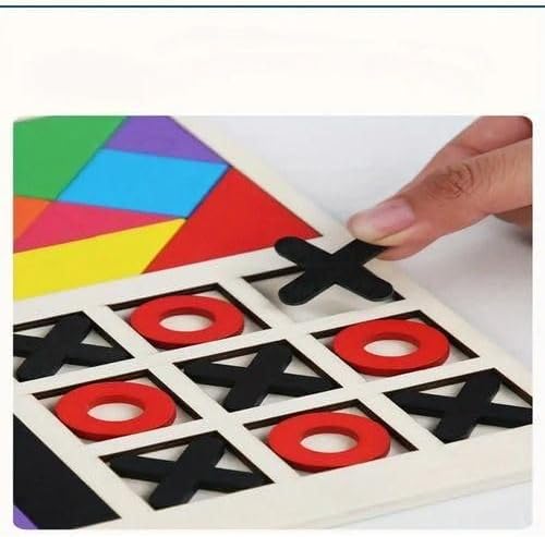 3in1 Wooden Puzzle Blocks Board - Techmanistan in Pakistan