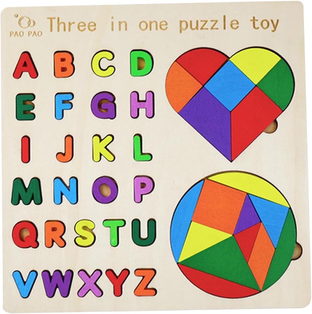 3in1 Wooden Puzzle Blocks Board - Techmanistan in Pakistan