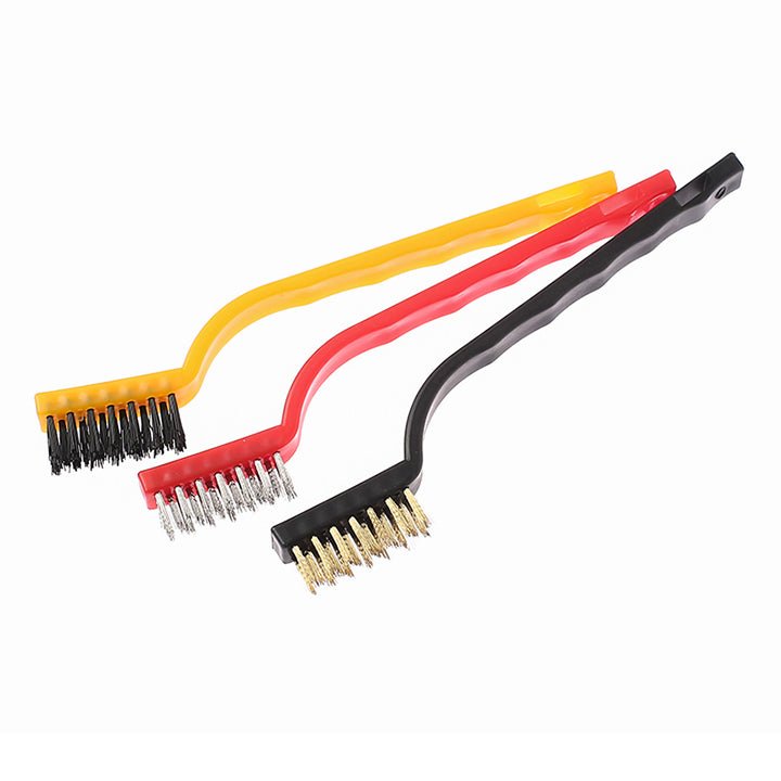 3Pcs Wire Nylon/Brass/Stainless Steel Brush - Techmanistan in Pakistan