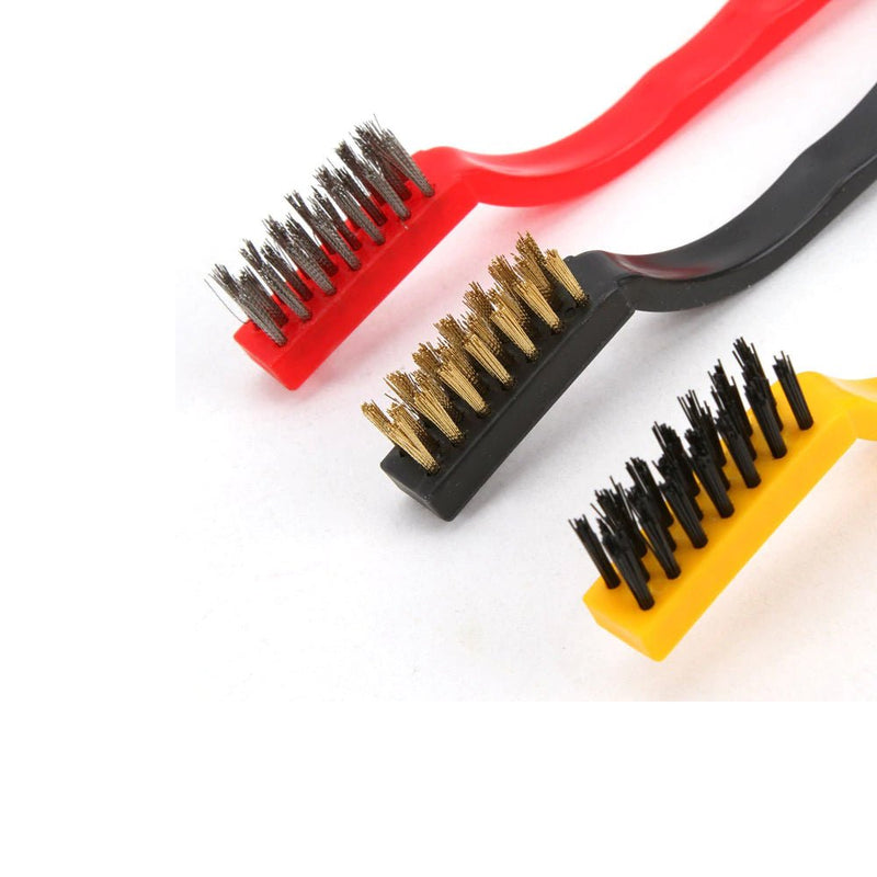 3Pcs Wire Nylon/Brass/Stainless Steel Brush - Techmanistan in Pakistan