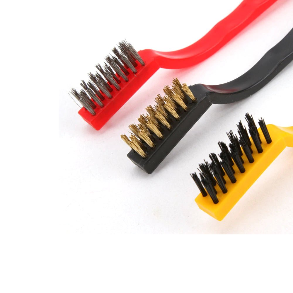 3Pcs Wire Nylon/Brass/Stainless Steel Brush - Techmanistan in Pakistan