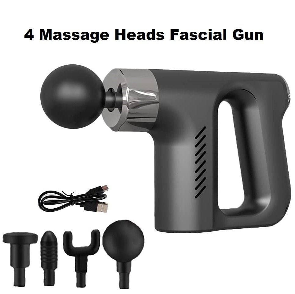 4 Massage Heads Change Fascial Gun Massager - Techmanistan