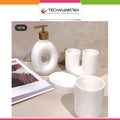 4 - Piece Ceramic Bathroom Accessory Set - Techmanistan in Pakistan