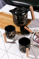 4 Pieces Tea Cups With Teapot & Wooden Tray - Techmanistan in Pakistan