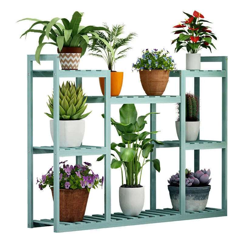 4 Tier Pine Wood Planter Stand - Techmanistan in Pakistan