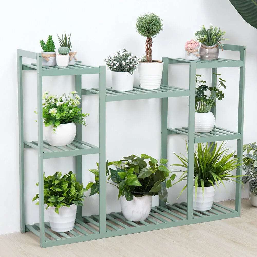 4 Tier Pine Wood Planter Stand - Techmanistan in Pakistan