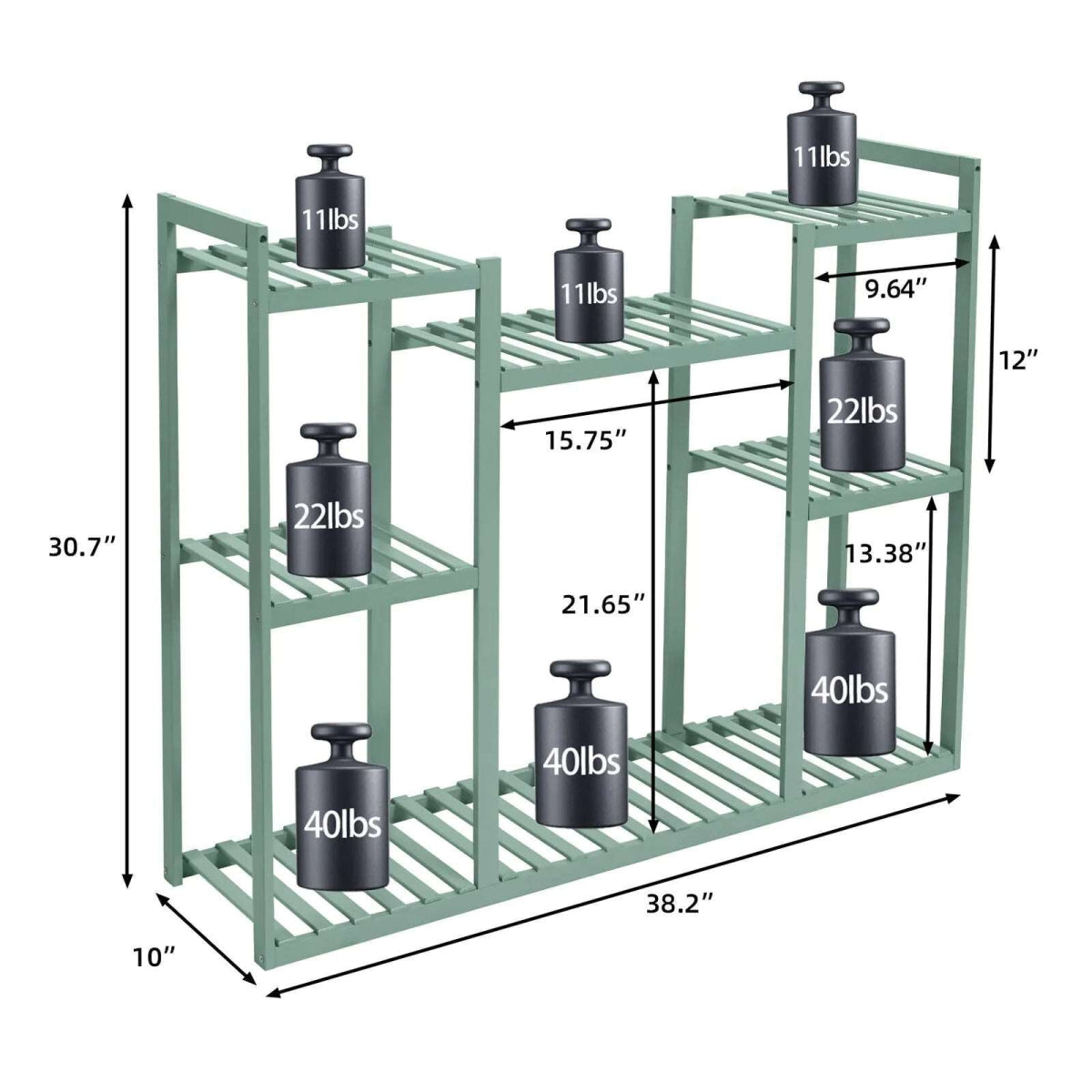 4 Tier Pine Wood Planter Stand - Techmanistan in Pakistan