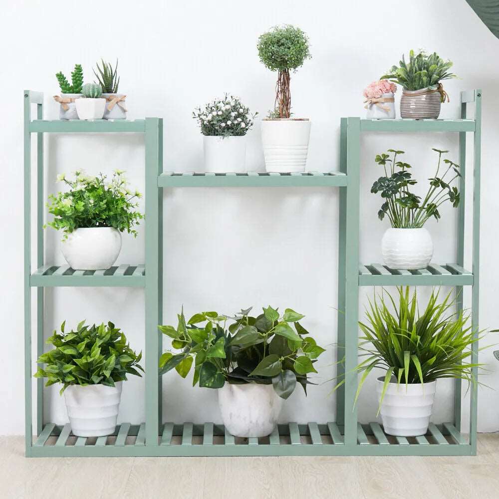 4 Tier Pine Wood Planter Stand - Techmanistan in Pakistan