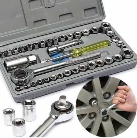 40 Pieces Combination Socket Wrench Set - Techmanistan in Pakistan