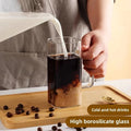 400ml Square Glass Mug With Handle, Straw & Wooden Lid - Techmanistan in Pakistan