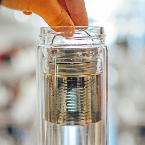 400ml Tea Infuser Double Wall Glass Tumbler Stanley - Techmanistan in Pakistan