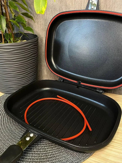 Double Sided Non stick Grill Pan Barbecue Kitchen Accessories Cookware Techmanistan