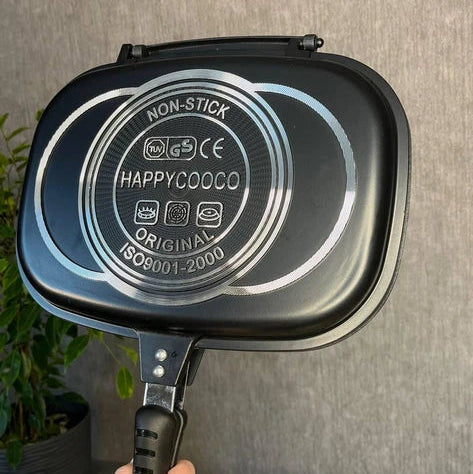 Double Sided Non stick Grill Pan Barbecue Kitchen Accessories Cookware Techmanistan