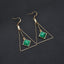 Zinc Alloy Green Hanging Stone Earrings