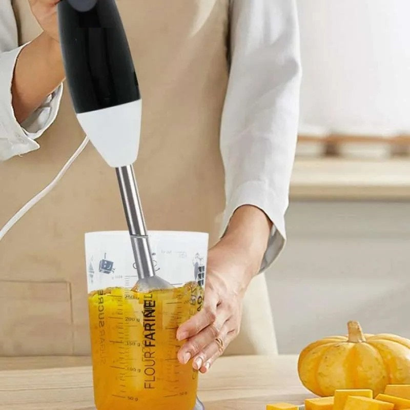 2in1 Hand Blender with Measuring Cup, Hand Mixer with Free Measuring Cup 1000ml, Electric Stick