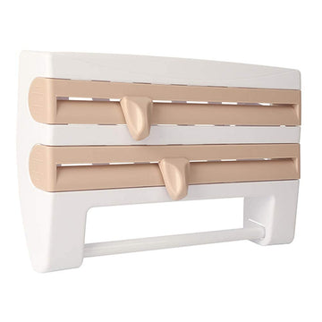 4-in-1 Wall Mounted Kitchen Paper Roll Dispenser – Cling Film, Foil & Paper Towel Holder