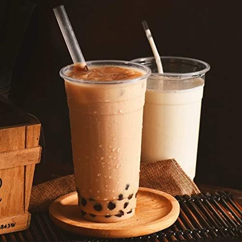 Pack of 50 Disposable Bubble Tea Straws — Clear Wide Boba Straws