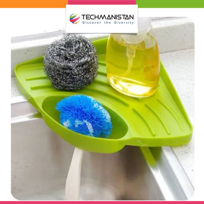 Sink Corner Rack with Tray Storage Organizer Techmanistan