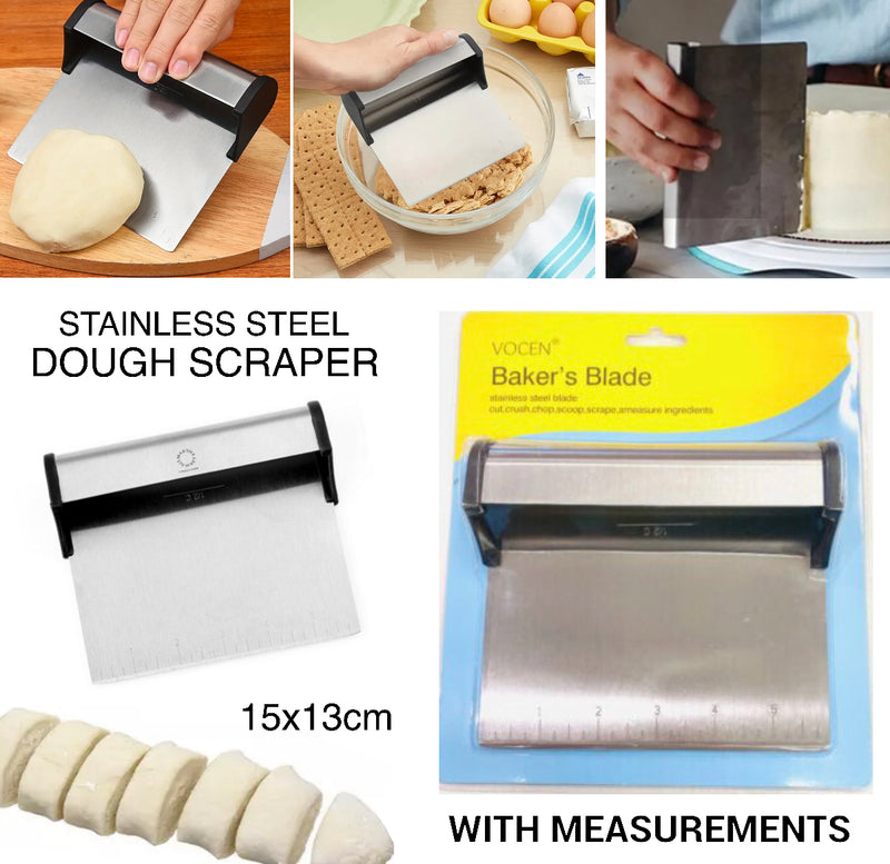 Stainless Steel Dough Scraper With Measurements
