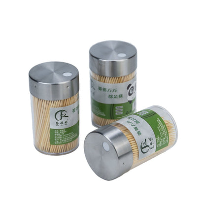 450 Bamboo Toothpicks with Refillable Dispenser - Techmanistan in Pakistan