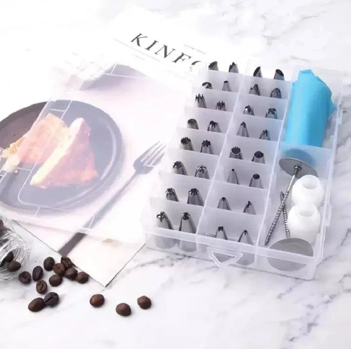 37 Piece's Cake Decorating Kit With Plastic Storage Box Techmanistan