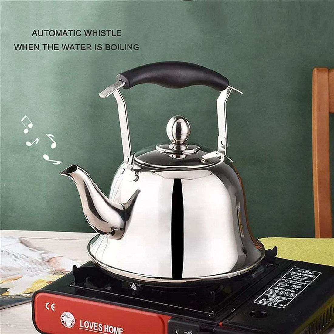 2L Capacity Stove Top Whistling Kettle Tea Pot