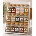 Set of 15 Spice Bottles with Stand, 3-Tier Spice Organizer