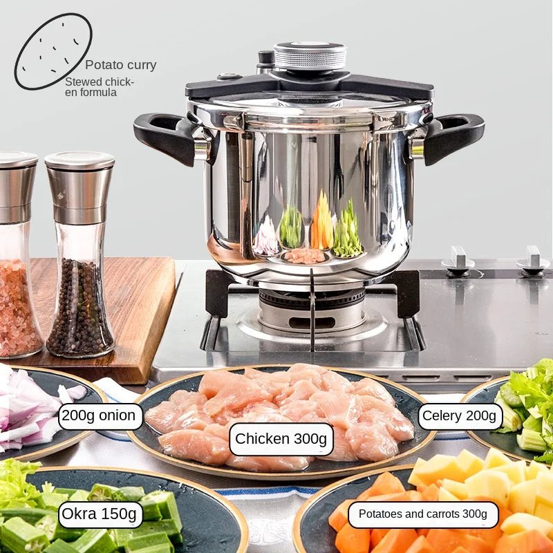4Liter+6Liter Stainless Steel Pressure Cooker Combo - Techmanistan in Pakistan