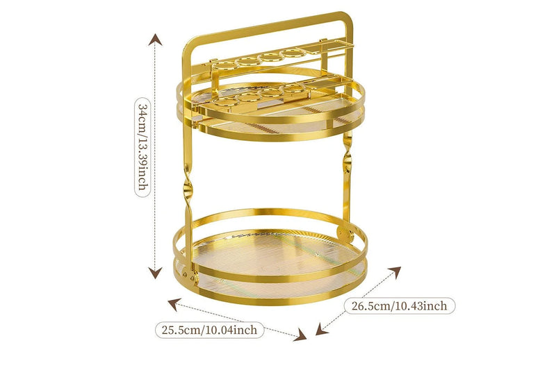 2-Tier Rotating Makeup Organizer