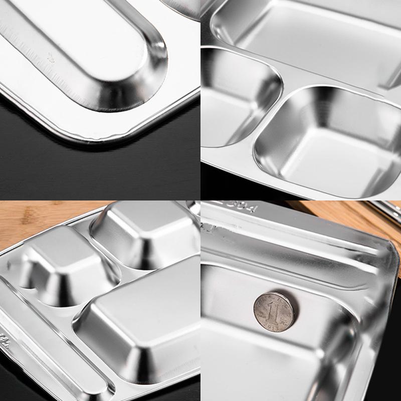 5 Compartments Stainless Steel Plate - Techmanistan in Pakistan