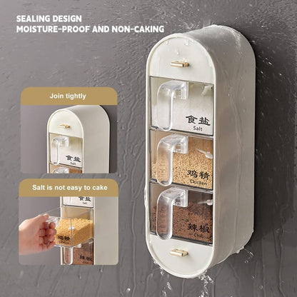 5 Compartments Wall Mounted Spice Organizer - Techmanistan in Pakistan