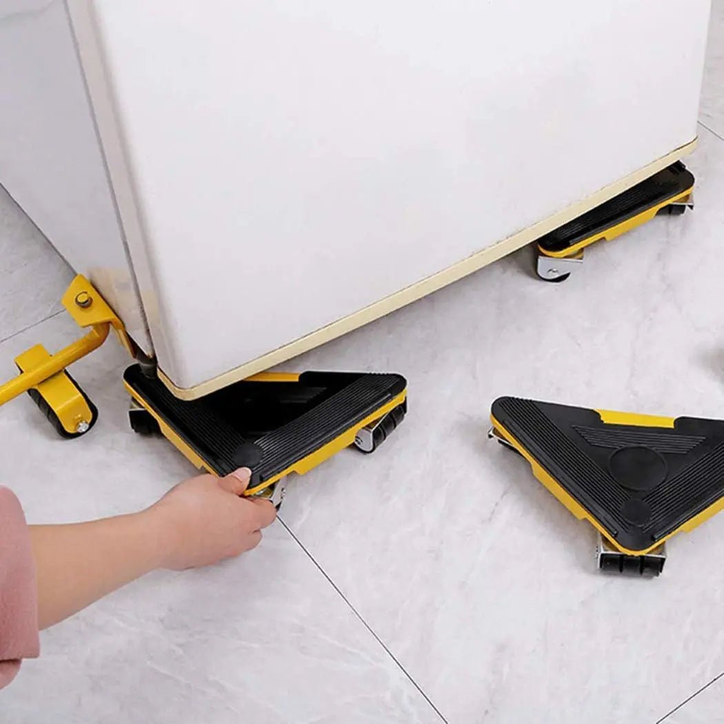 5 Pcs 360 Degree Rotating Furniture Moving Wheels with Wheel Bar - Techmanistan in Pakistan