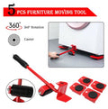 5 Pcs 360 Degree Rotating Furniture Moving Wheels with Wheel Bar - Techmanistan in Pakistan