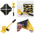 5 Pcs 360 Degree Rotating Furniture Moving Wheels with Wheel Bar - Techmanistan in Pakistan