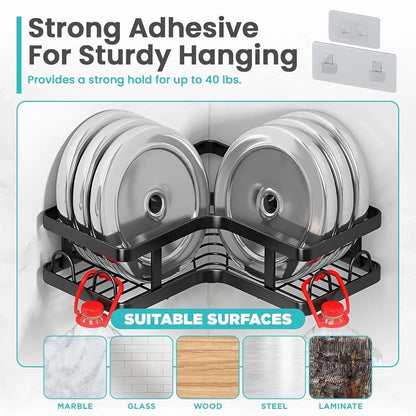 5 - Piece Shower Caddy L - Shaped Corner Shelf Set - Techmanistan in Pakistan