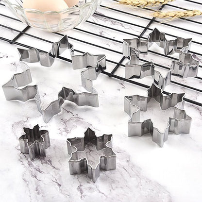 5 Piece's Snowflakes Cookie Cutter Mold - Techmanistan