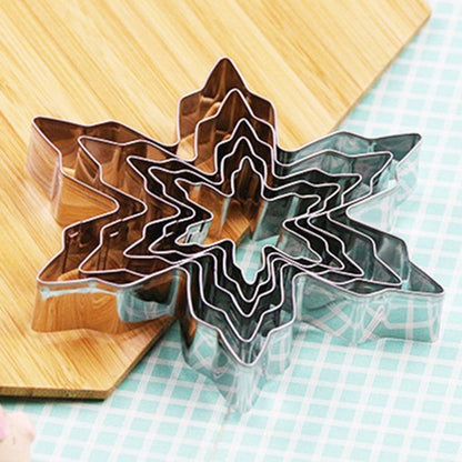 5 Piece's Snowflakes Cookie Cutter Mold - Techmanistan