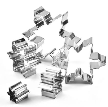 5 Piece's Snowflakes Cookie Cutter Mold - Techmanistan
