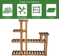 5 Tier Pine Wood Plant Pots Stand - Techmanistan in Pakistan