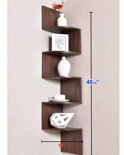 5 Tier Wall Mount Corner Shelf - Techmanistan in Pakistan