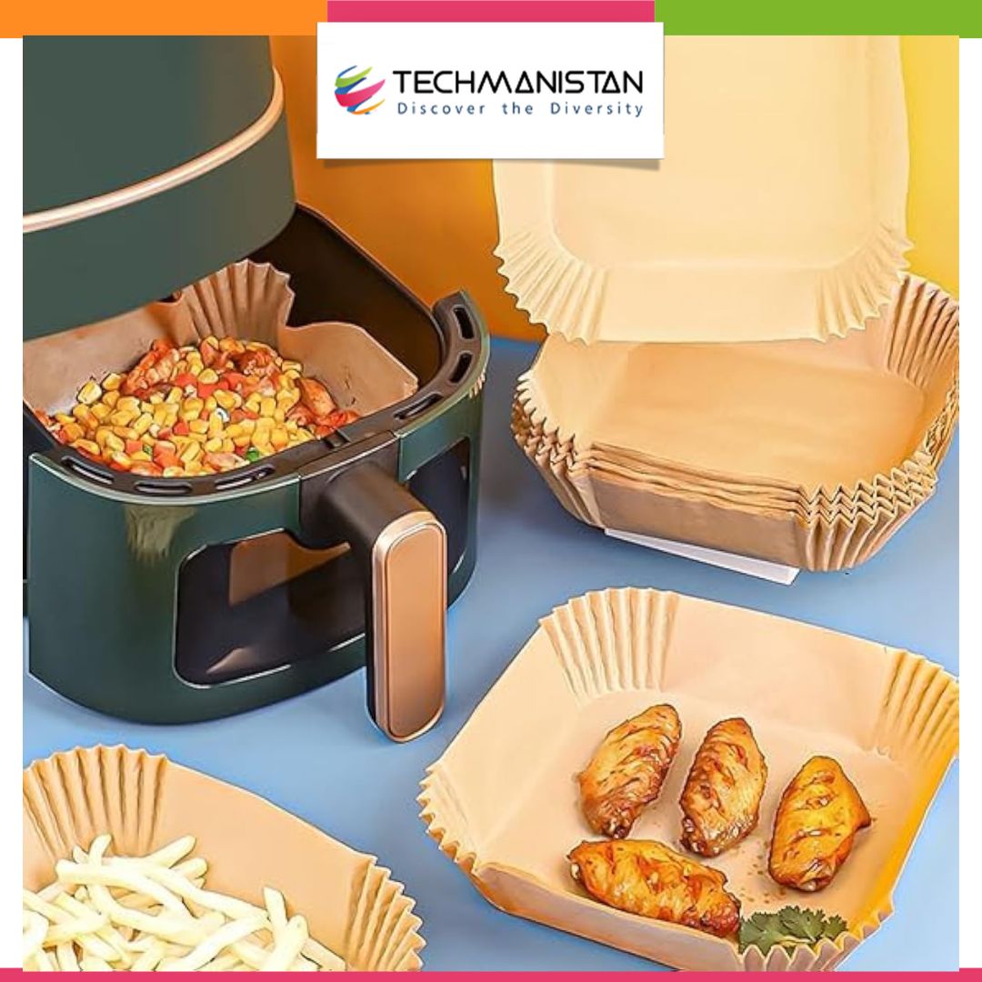 50Pcs - Disposable Baking Papers For Air Fryer - Techmanistan in Pakistan