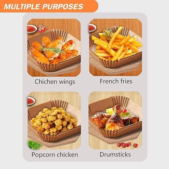 50Pcs - Disposable Baking Papers For Air Fryer - Techmanistan in Pakistan