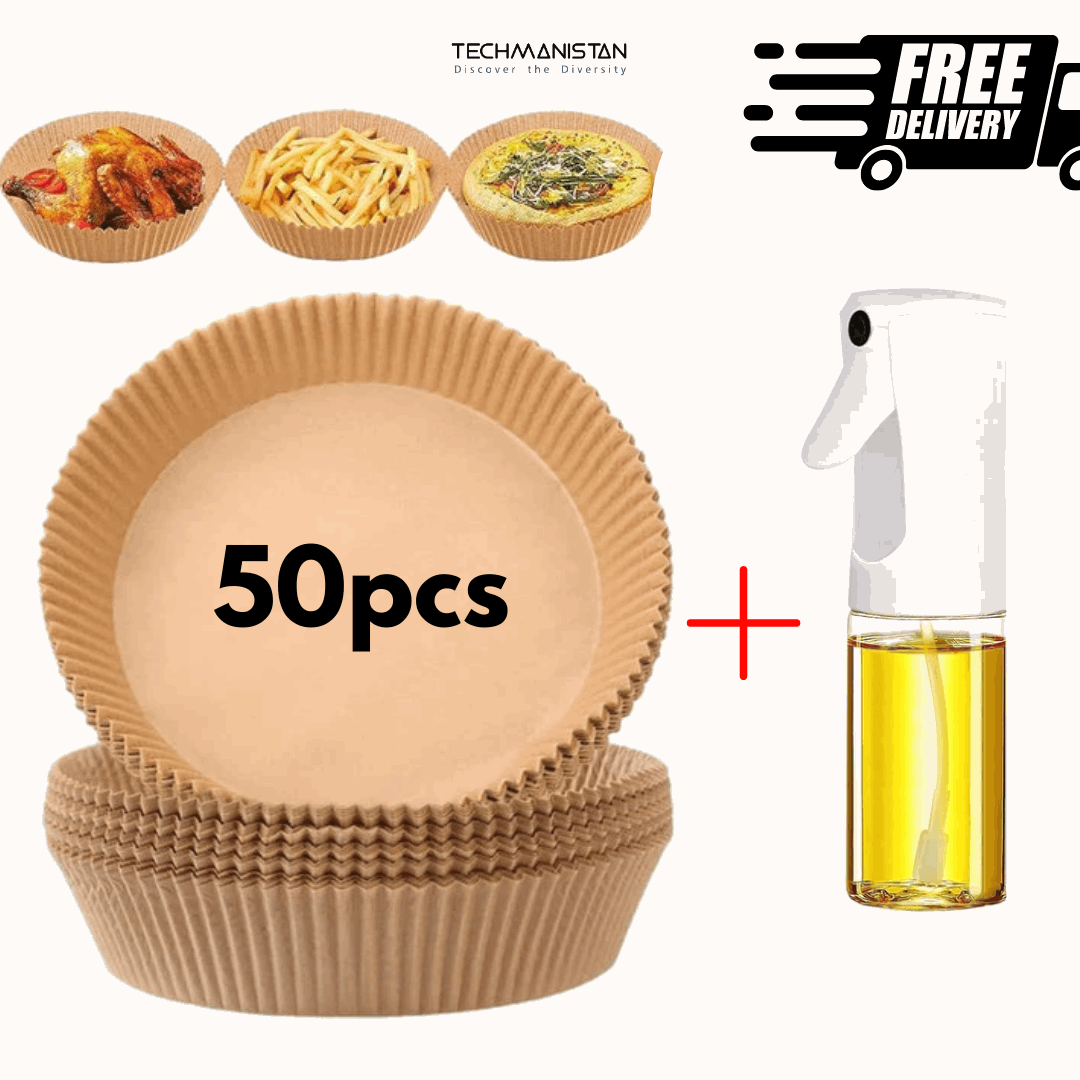 Air Fryer Disposable Paper Liner and Oil Sprayer Bottle