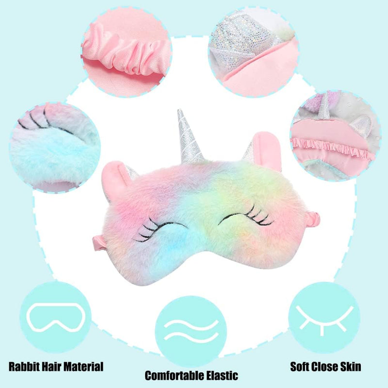 Soft Plush Unicorn Sleep Eye Mask – Random Color