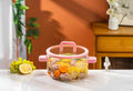 Heat Resistant Clear Glass Pot with Lid & Fire Proof Handles