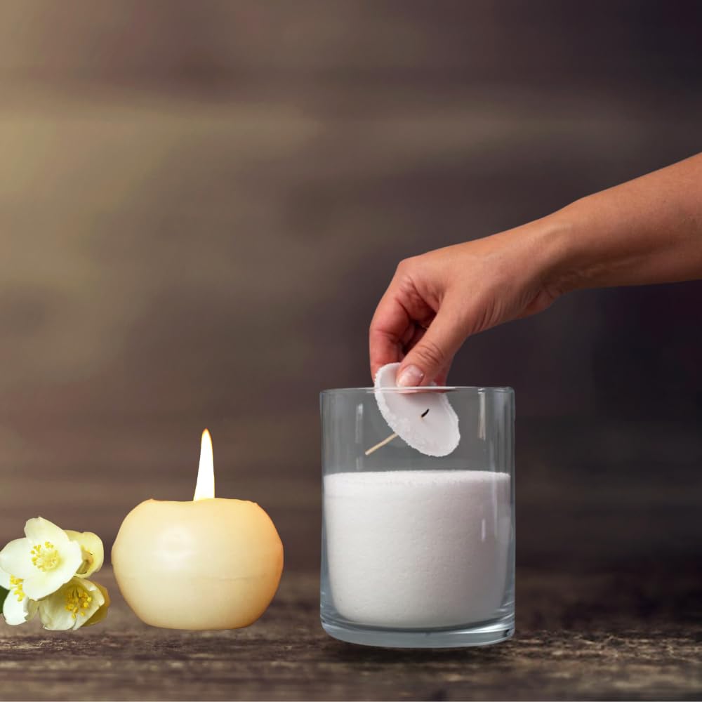 Sand Wax With Glass Jar & Wicks