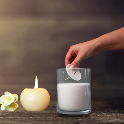 Sand Wax With Glass Jar & Wicks