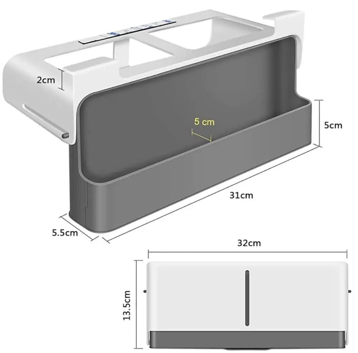 Kitchen Cupboard Store Under Shelf Spice Rack