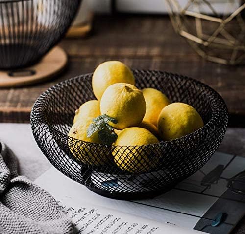 Dual Mesh Fruit Basket Nordic Round Storage Table Basket Techmanistan