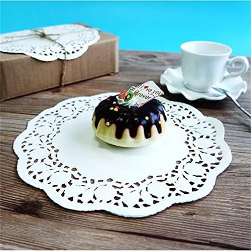 Pack of 100 - Disposable Food Grade Round Paper Doilies Techmanistan